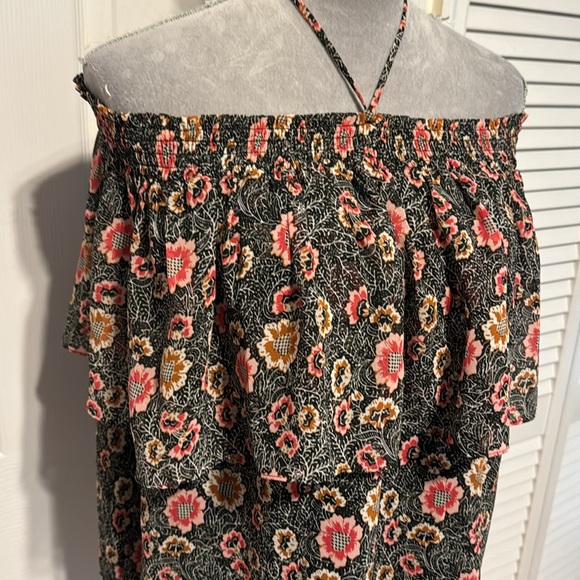 Rebecca Minkoff Ghiradelle Floral Off Shoulder Tiered Top - Picture 4 of 14